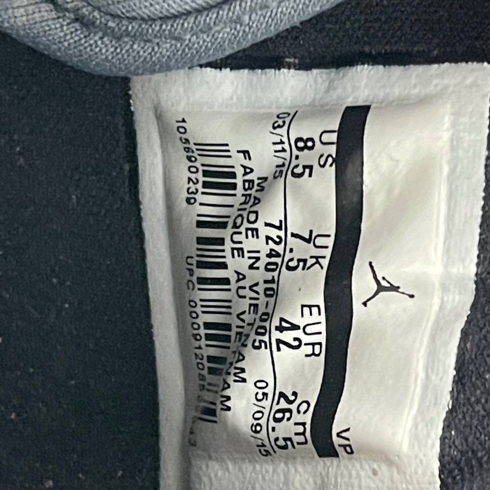 Jordan Eclipse Wolf Grey Mens 8.5 Basketball Trainer Athletic Shoes 724010-005 - Picture 7 of 9